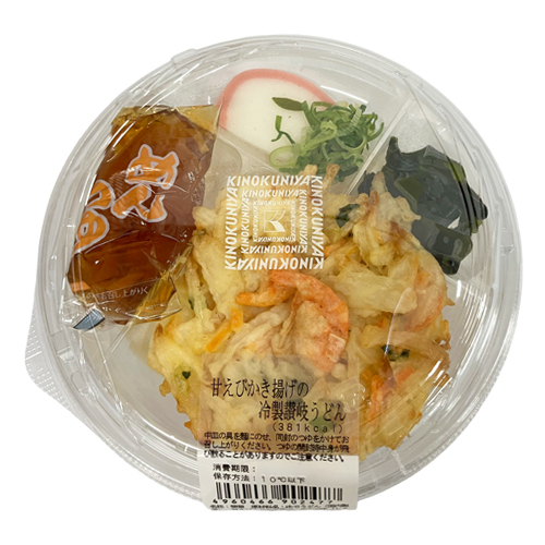 紀ノ国屋　甘えびかき揚げの冷製讃岐うどん　１Ｐ